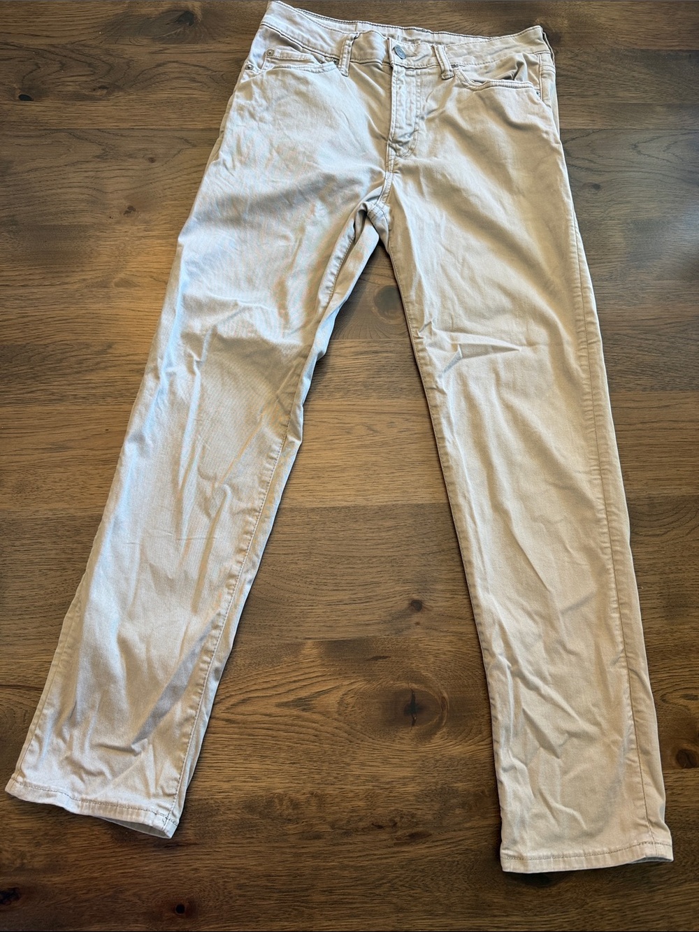 American Eagle Men's Light Gray 29x30 Slim Straight Flex Jean Pants